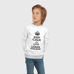 Свитшот хлопковый детский Keep Calm & Love Louis Tomlinson, цвет: белый — фото 2