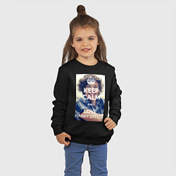 Свитшот хлопковый детский Keep Calm & Love Harry Styles, цвет: черный — фото 2