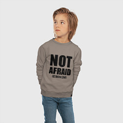 Свитшот хлопковый детский Not Afraid, цвет: утренний латте — фото 2