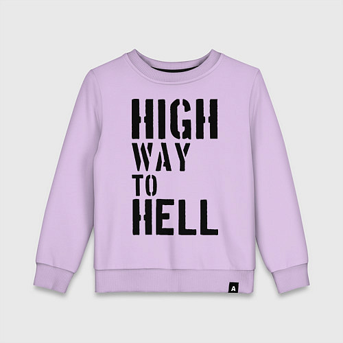 Детский свитшот High way to hell / Лаванда – фото 1