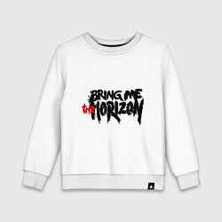 Свитшот хлопковый детский Bring me the horizon, цвет: белый