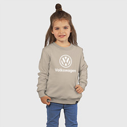 Свитшот хлопковый детский VOLKSWAGEN, цвет: миндальный — фото 2