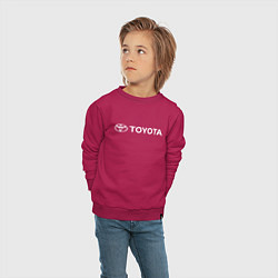 Свитшот хлопковый детский TOYOTA, цвет: маджента — фото 2