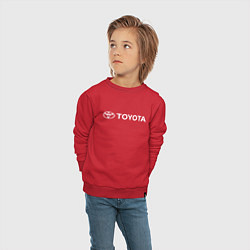 Свитшот хлопковый детский TOYOTA, цвет: красный — фото 2