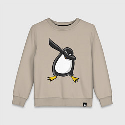 Свитшот хлопковый детский DAB Pinguin, цвет: миндальный