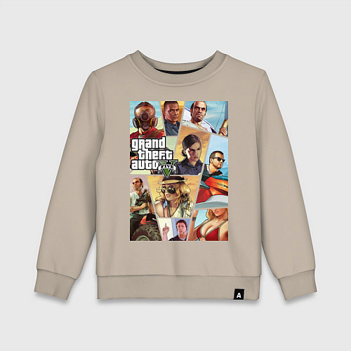 Детский свитшот GTA 5: Stories / Миндальный – фото 1