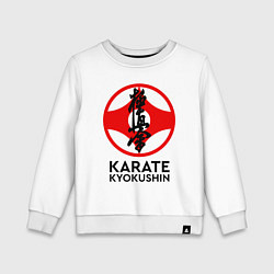 Свитшот хлопковый детский Karate Kyokushin, цвет: белый