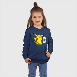 Свитшот хлопковый детский Pika Pika Okay, цвет: тёмно-синий — фото 2