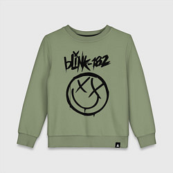 Свитшот хлопковый детский BLINK-182, цвет: авокадо