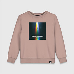 Свитшот хлопковый детский IMAGINE DRAGONS, цвет: пыльно-розовый