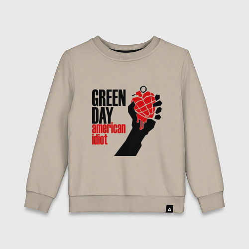 Детский свитшот Green Day: American idiot / Миндальный – фото 1