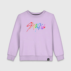 Свитшот хлопковый детский STRAY KIDS АВТОГРАФЫ, цвет: лаванда