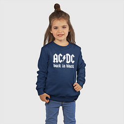 Свитшот хлопковый детский ACDC BACK IN BLACK, цвет: тёмно-синий — фото 2