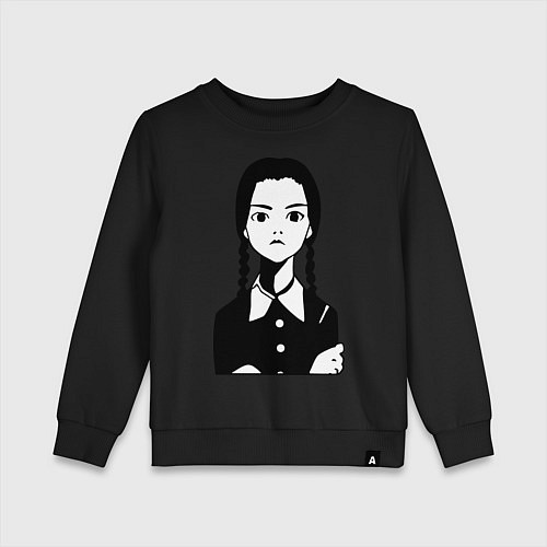 Детский свитшот Wednesday Addams / Черный – фото 1
