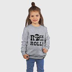 Свитшот хлопковый детский Rock and roll, цвет: меланж — фото 2