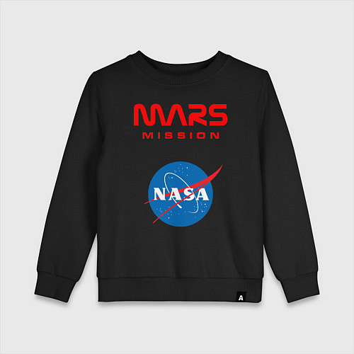 Детский свитшот Nasa Mars mission / Черный – фото 1