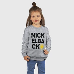 Свитшот хлопковый детский Nickelback Star, цвет: меланж — фото 2