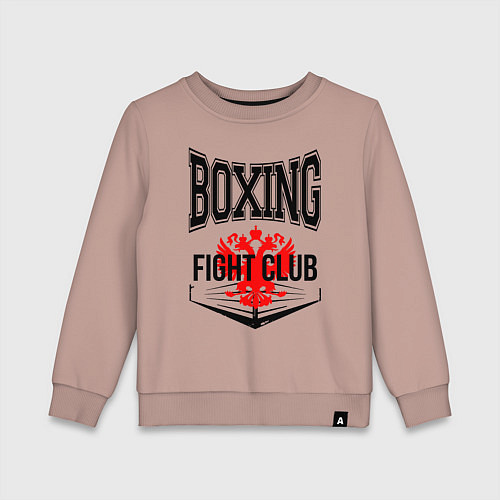 Детский свитшот Boxing fight club Russia / Пыльно-розовый – фото 1