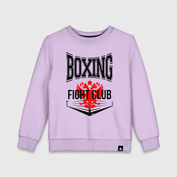 Свитшот хлопковый детский Boxing fight club Russia, цвет: лаванда