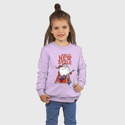 Свитшот хлопковый детский New Year - new style!, цвет: лаванда — фото 2
