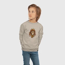 Свитшот хлопковый детский Король Лев, цвет: миндальный — фото 2