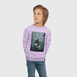 Свитшот хлопковый детский Death Stranding, цвет: лаванда — фото 2