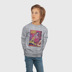 Свитшот хлопковый детский Единорог Атакует, цвет: меланж — фото 2