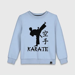 Свитшот хлопковый детский Karate craftsmanship, цвет: мягкое небо