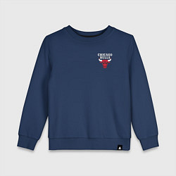 Свитшот хлопковый детский CHICAGO BULLS, цвет: тёмно-синий