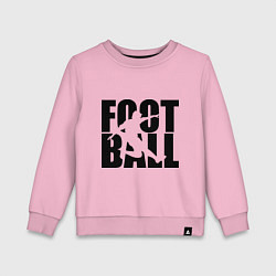 Свитшот хлопковый детский Football, цвет: светло-розовый