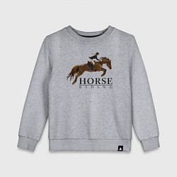 Свитшот хлопковый детский HORSE RIDING, цвет: меланж