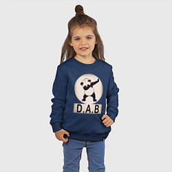 Свитшот хлопковый детский DAB Panda, цвет: тёмно-синий — фото 2