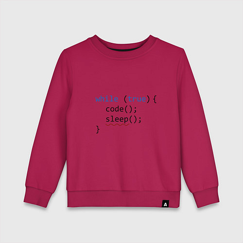 Детский свитшот Code - sleep / Маджента – фото 1