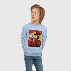 Свитшот хлопковый детский Red dead redemption 2, цвет: мягкое небо — фото 2