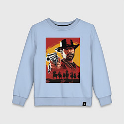 Свитшот хлопковый детский Red dead redemption 2, цвет: мягкое небо