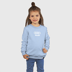 Свитшот хлопковый детский Audi Ауди, цвет: мягкое небо — фото 2
