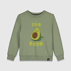 Свитшот хлопковый детский AvoCato, цвет: авокадо