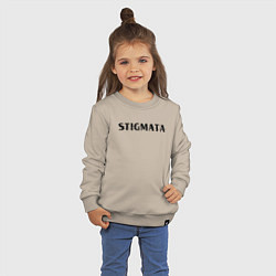 Свитшот хлопковый детский Stigmata, цвет: миндальный — фото 2