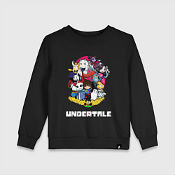 Свитшот хлопковый детский UNDERTALE, цвет: черный