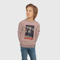 Свитшот хлопковый детский Eminem, цвет: пыльно-розовый — фото 2
