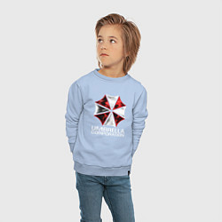 Свитшот хлопковый детский UMBRELLA CORP, цвет: мягкое небо — фото 2