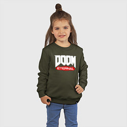 Свитшот хлопковый детский DOOM, цвет: хаки — фото 2