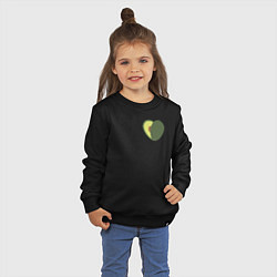 Свитшот хлопковый детский Avocado Heart, цвет: черный — фото 2
