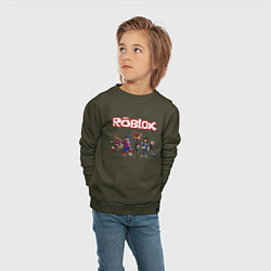 Свитшот хлопковый детский ROBLOX, цвет: хаки — фото 2