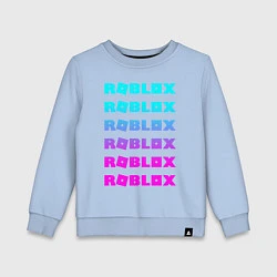 Свитшот хлопковый детский ROBLOX, цвет: мягкое небо