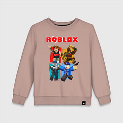 Свитшот хлопковый детский ROBLOX, цвет: пыльно-розовый