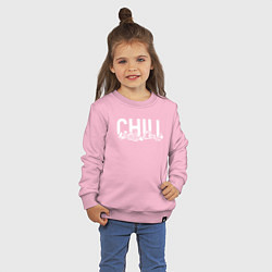 Свитшот хлопковый детский Chill, цвет: светло-розовый — фото 2