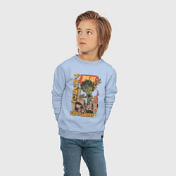 Свитшот хлопковый детский Broccozilla, цвет: мягкое небо — фото 2