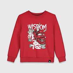 Свитшот хлопковый детский Wisdom, цвет: красный