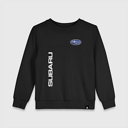 Свитшот хлопковый детский SUBARU, цвет: черный